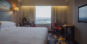 【北投住宿】台北北投雅樂軒酒店(萬豪集團)｜關渡平原景